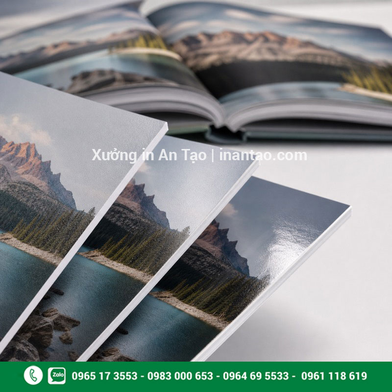 Chất liệu giấy in photobook Chất liệu giấy in photobook bề mặt mờ lụa và bóng