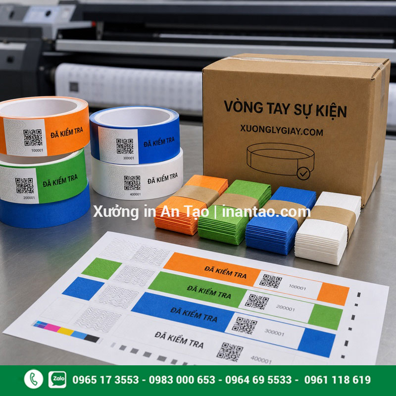 Quy trình kiểm tra vòng tay giấy tại xưởng Kiểm tra vòng tay giấy thành phẩm trước khi đóng gói giao hàng