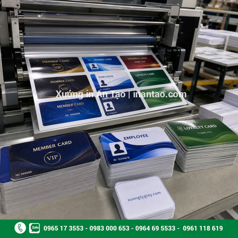 Quy trình in thẻ nhựa PVC Quy trình in thẻ nhựa PVC tại xưởng