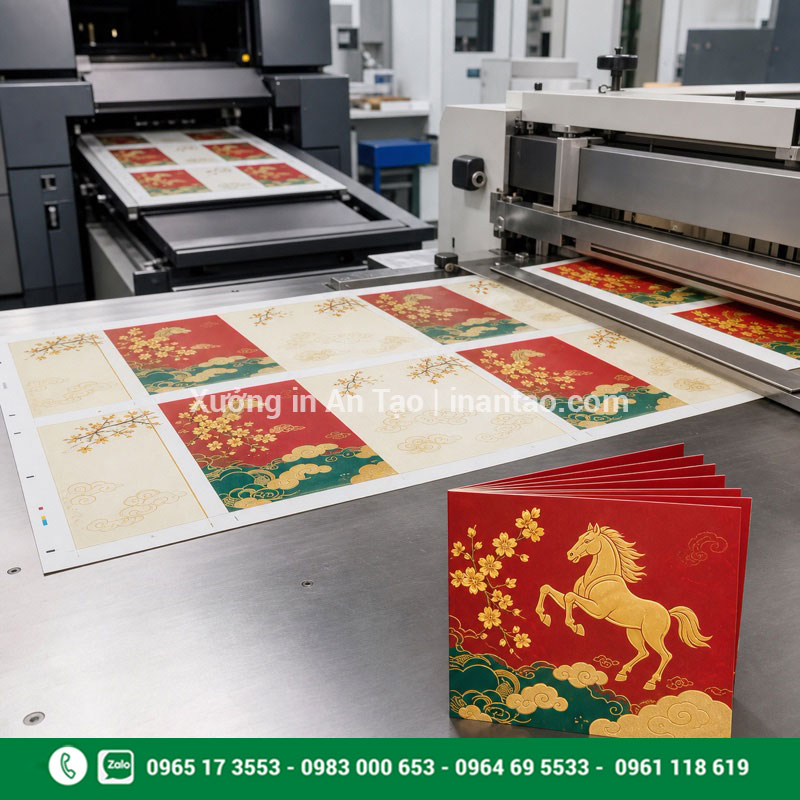 Quy trình in thiệp chúc mừng chuyên nghiệp Quy trình in thiệp chúc mừng tại xưởng