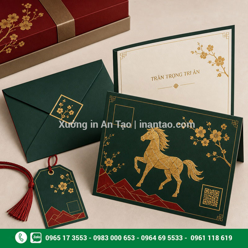 Thiệp Tết doanh nghiệp cá nhân hóa In thiệp chúc mừng năm mới cá nhân hóa cho doanh nghiệp