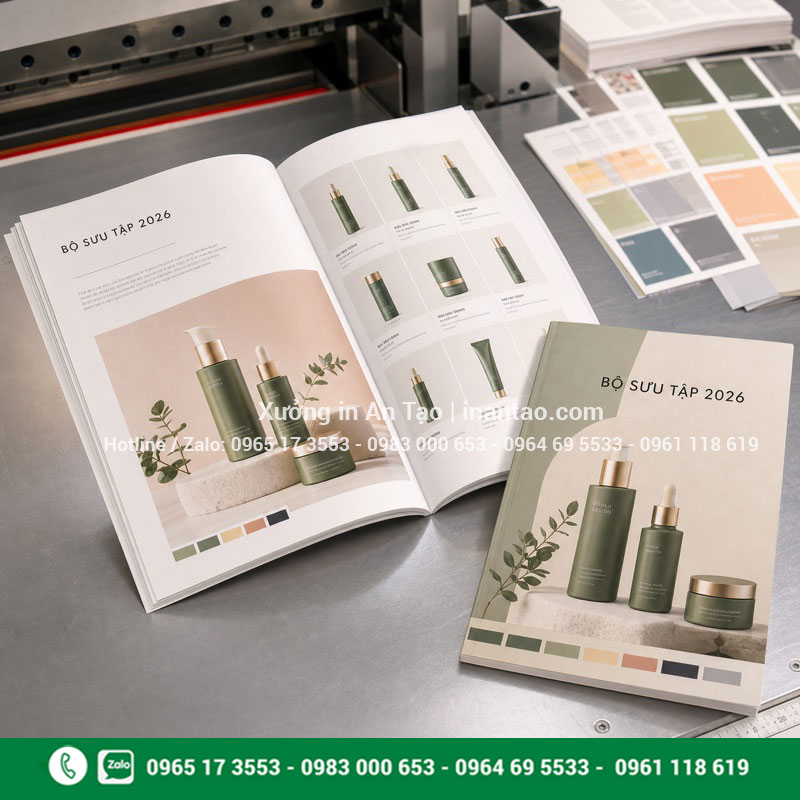 Xưởng in catalogue chuyên nghiệp tại TP.HCM Xưởng in catalogue chuyên nghiệp hoàn thiện catalogue mỹ phẩm