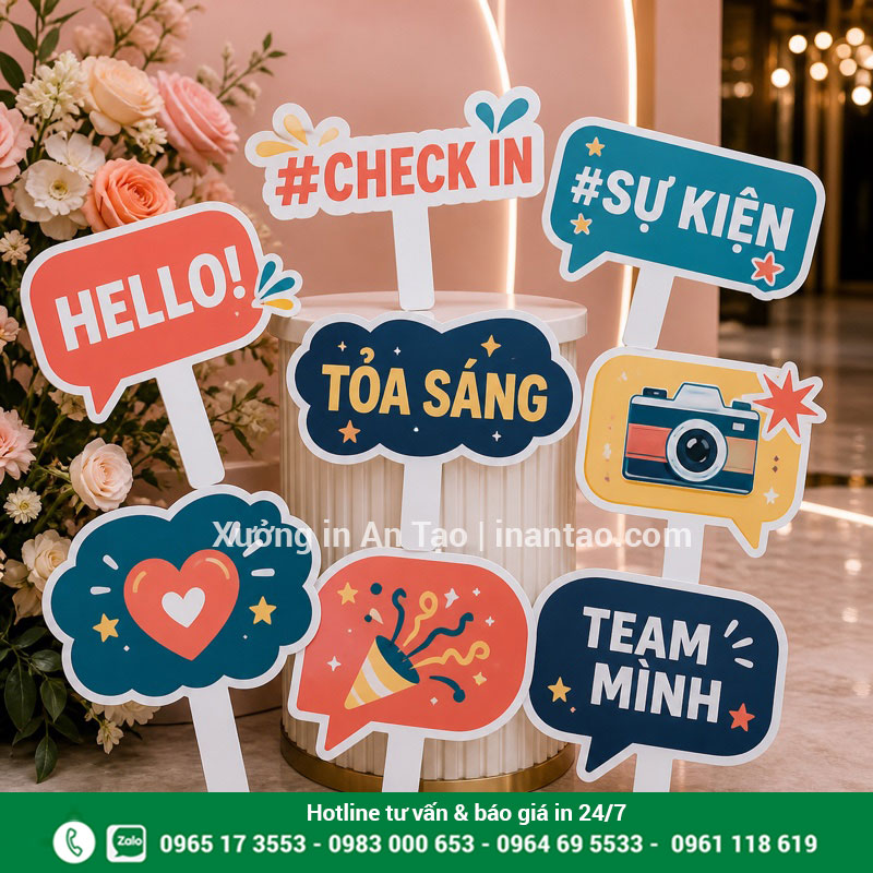 Hashtag sự kiện nhiều màu cho photo booth Các mẫu hashtag sự kiện dùng tại khu check-in