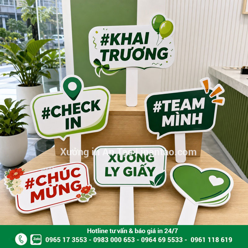 In hashtag cầm tay đẹp theo yêu cầu tại TPHCM Bộ in hashtag cầm tay hoàn chỉnh tại xuonglygiay.com