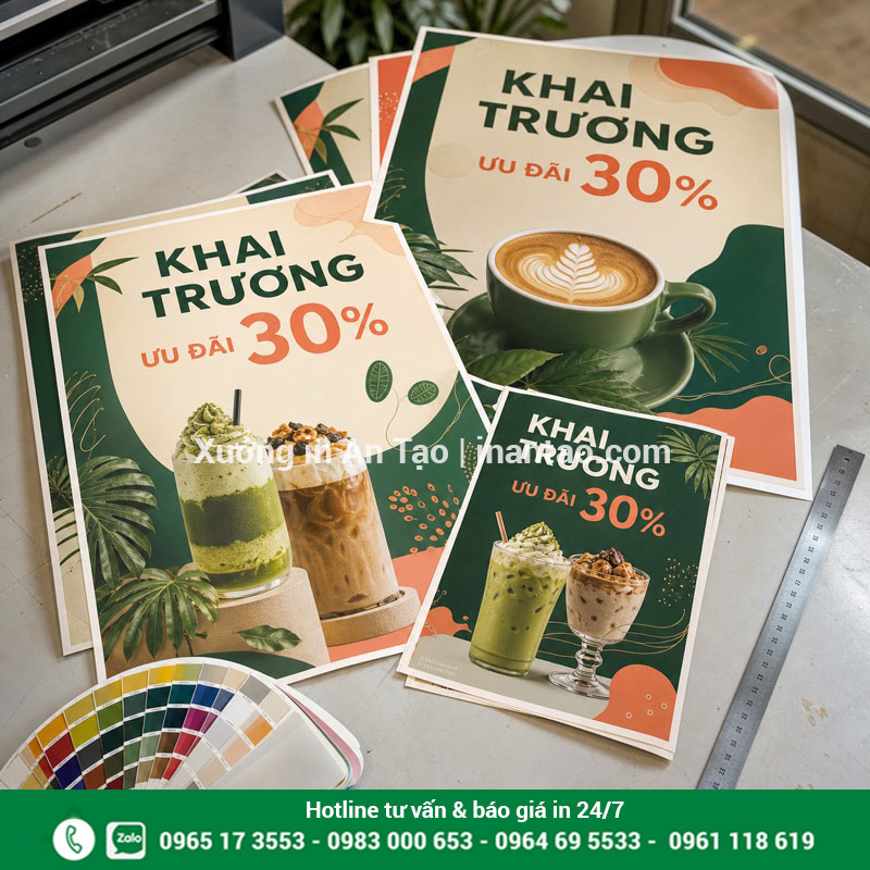 In poster quảng cáo theo yêu cầu tại xuonglygiay.com Mẫu in poster quảng cáo hoàn chỉnh, màu sắc rõ nét tại xuonglygiay.com