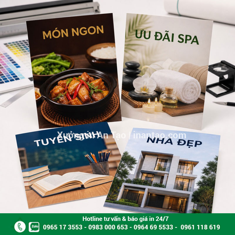 In tờ rơi quảng cáo TPHCM theo nhận diện thương hiệu Bộ mẫu in tờ rơi quảng cáo TPHCM cho nhiều ngành