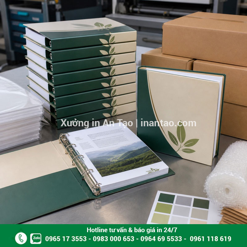 Kiểm tra chất lượng bìa còng trước giao hàng Kiểm tra và đóng gói bìa còng in hoàn thiện