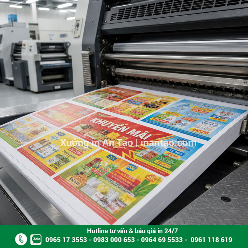 Quy trình in tờ rơi màu bằng công nghệ offset Máy offset sản xuất in tờ rơi màu quảng cáo